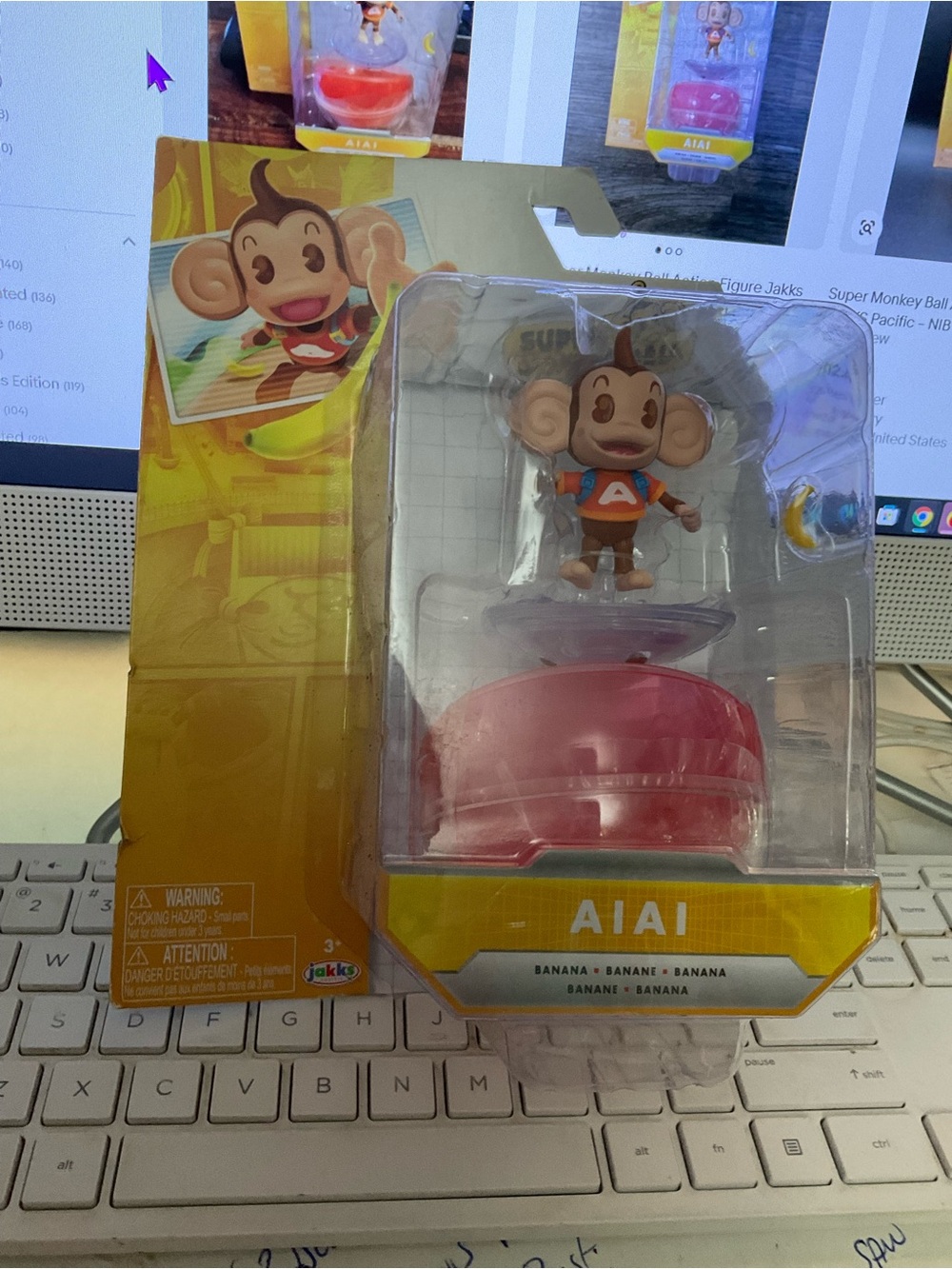 #4..AIAI Pink-Base Monkey Action Figure by Jakks